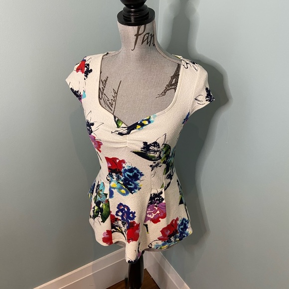 Anthro Postmark Mignon Floral Peplum Top, XS - Picture 12 of 14